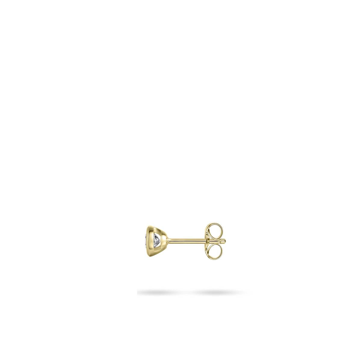 Gisser Oorbellen 14K Geelgoud Zirkonia Wit – VGE038/3 – foto 2