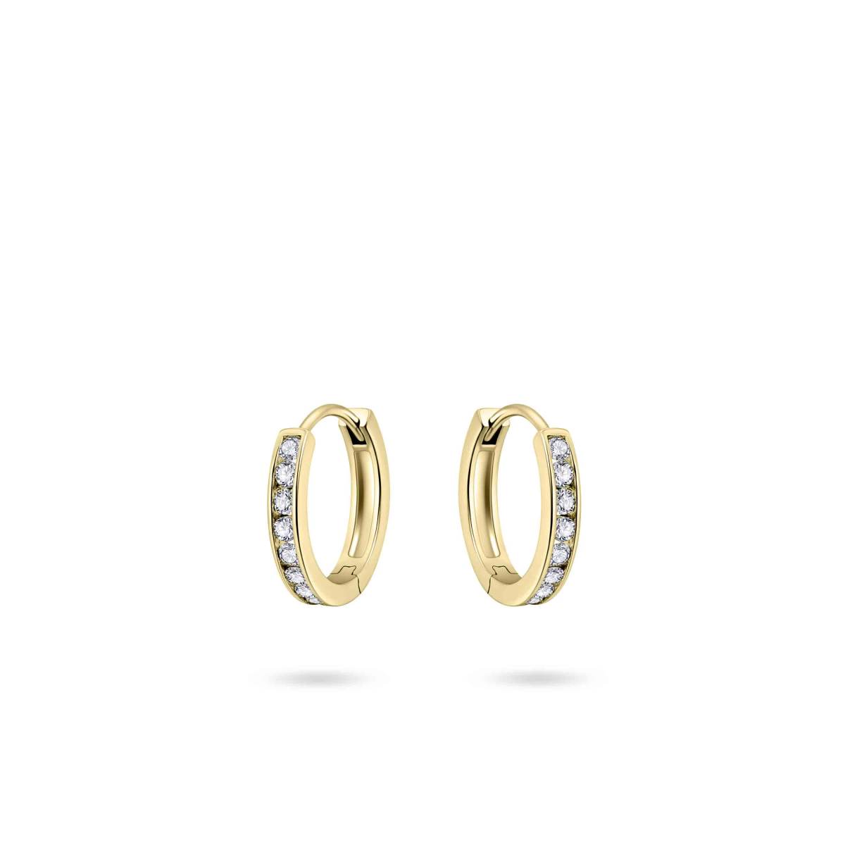 Gisser Oorbellen 14K Geelgoud Zirkonia Wit – VGKA2/12