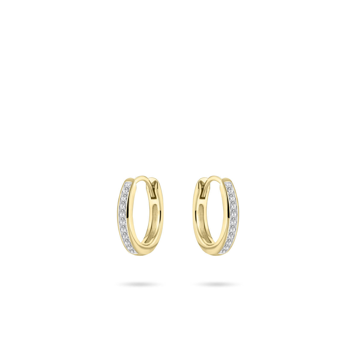 Gisser Oorbellen 14K Geelgoud Zirkonia Wit – VGKCD2/12
