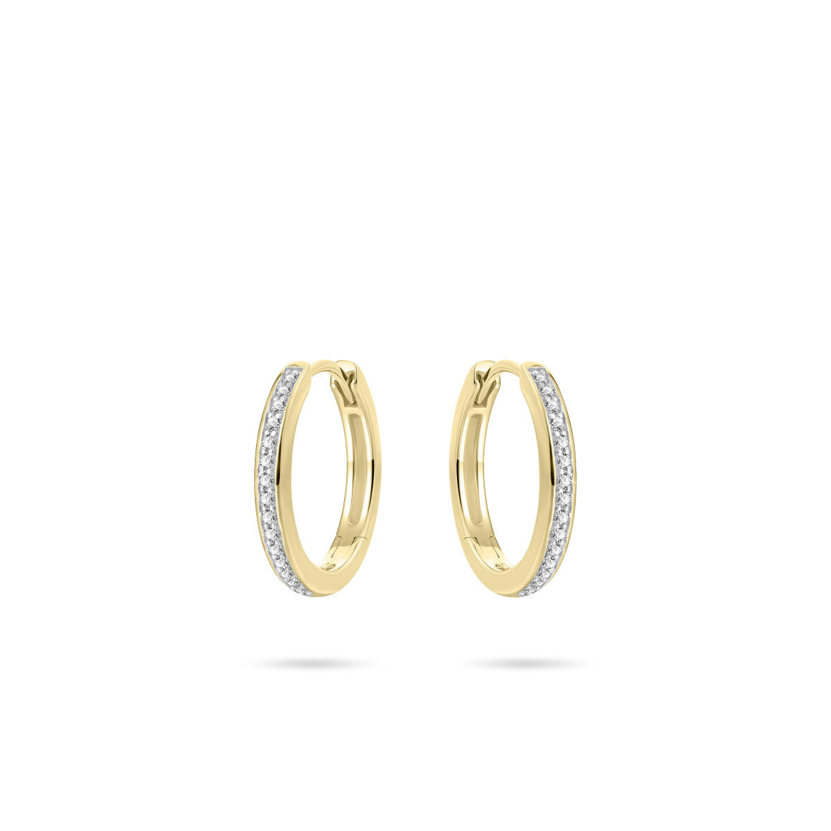 Gisser Oorbellen 14K Geelgoud Zirkonia Wit – VGKCD2/15