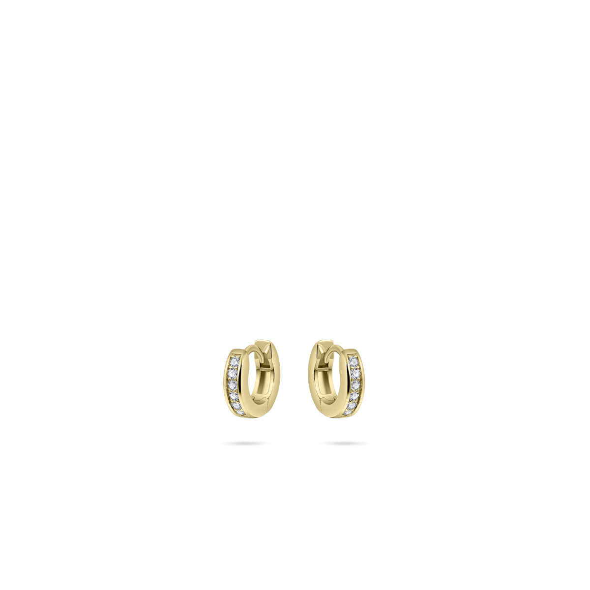 Gisser Oorbellen 14K Geelgoud Zirkonia Wit – VGKCD3/12