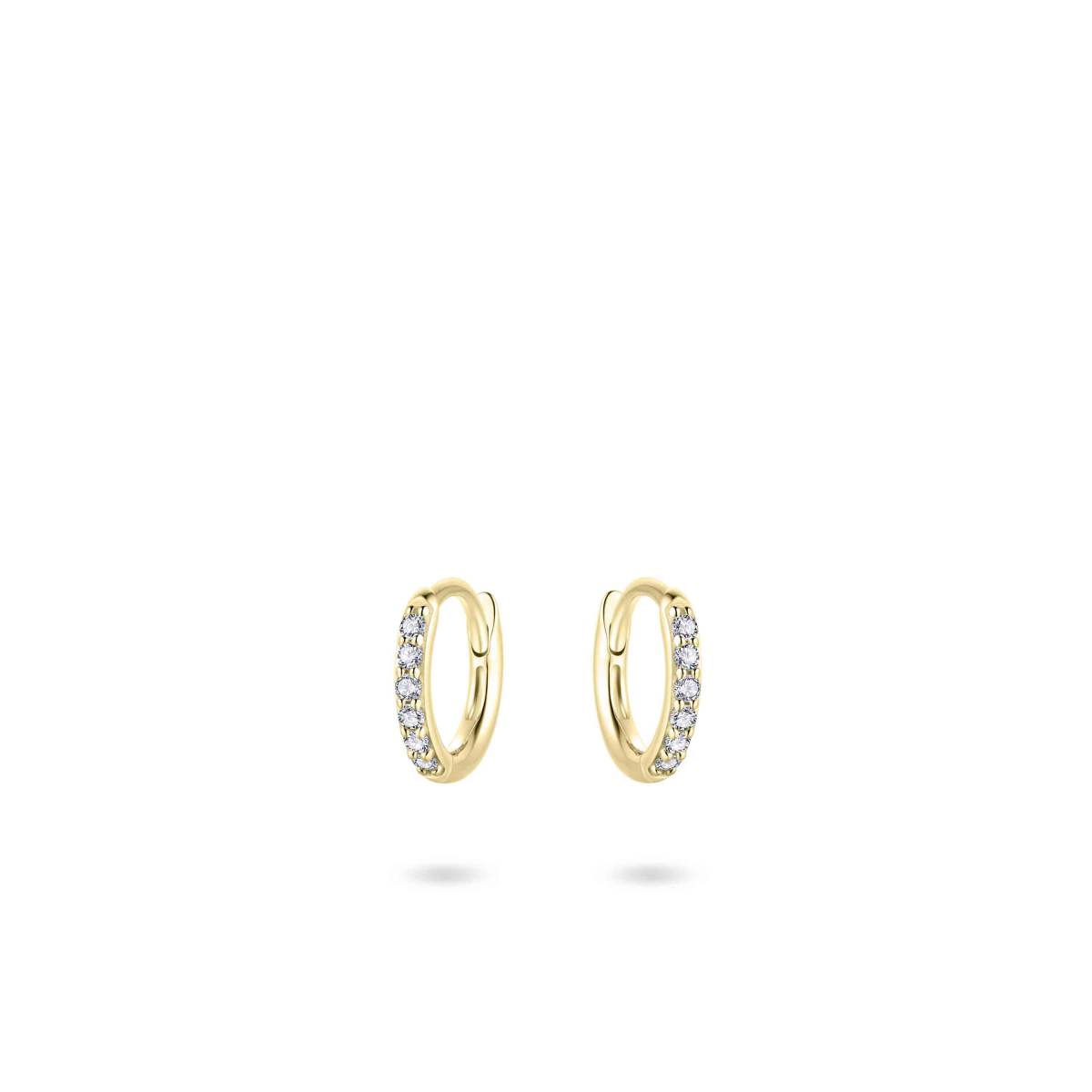 Gisser Oorbellen 14K Geelgoud Zirkonia Wit – VGKCK1/10