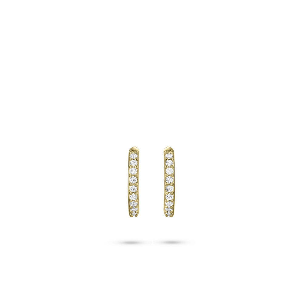 Gisser Oorbellen 14K Geelgoud Zirkonia Wit – VGKCK1/12 – foto 2