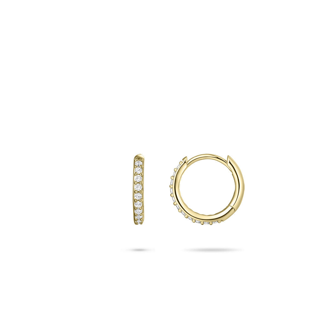 Gisser Oorbellen 14K Geelgoud Zirkonia Wit – VGKCK1/12 – foto 3