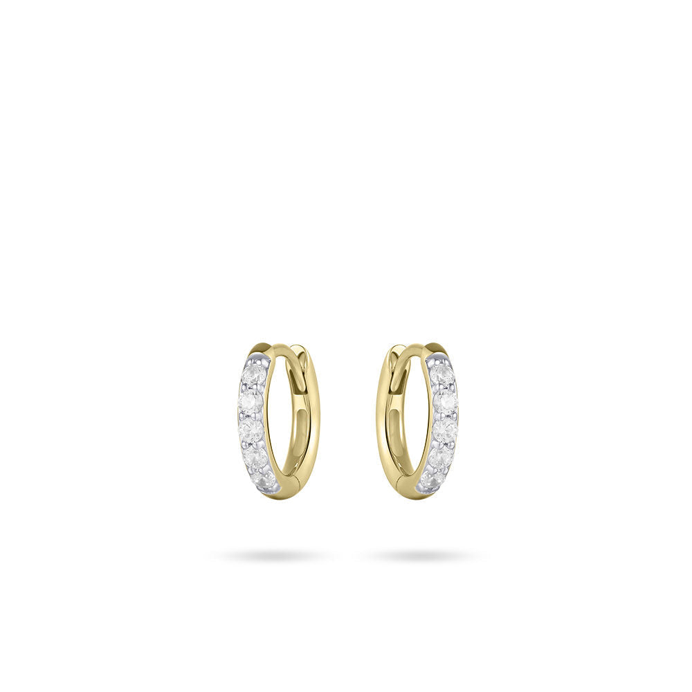 Gisser Oorbellen 14K Geelgoud Zirkonia Wit – VGKCK2/12