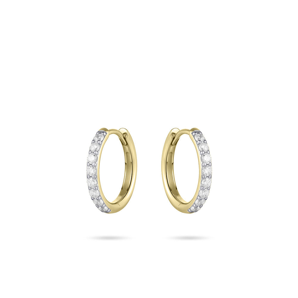 Gisser Oorbellen 14K Geelgoud Zirkonia Wit – VGKCK2/15