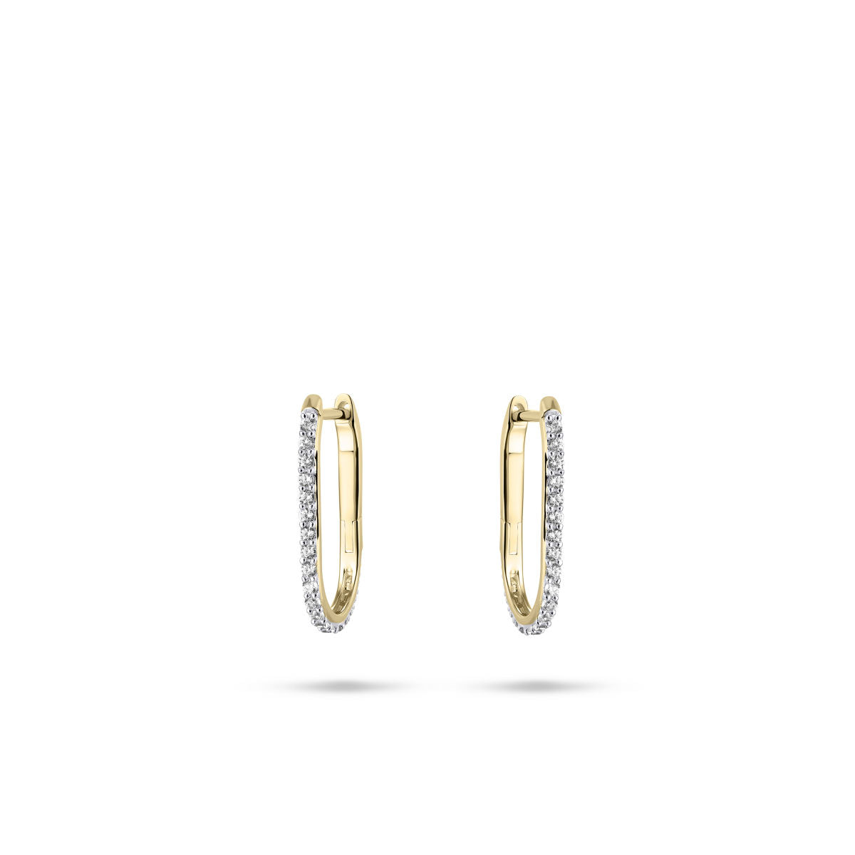 Gisser Oorbellen 14K Geelgoud Zirkonia Wit – VGKCP1.5/18