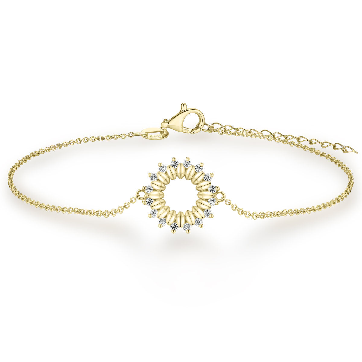 Gisser Armband 14K Geelgoud Lab grown diamant 17+3 cm – VGLB001