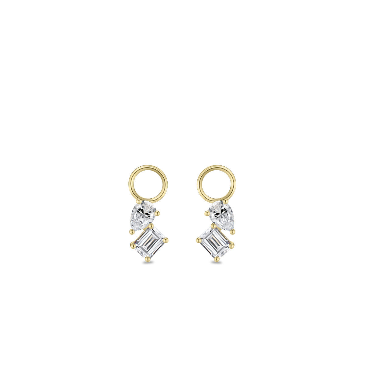 Gisser Oorbedels 14K Geelgoud Lab grown diamant – VGLC1002 – foto 2