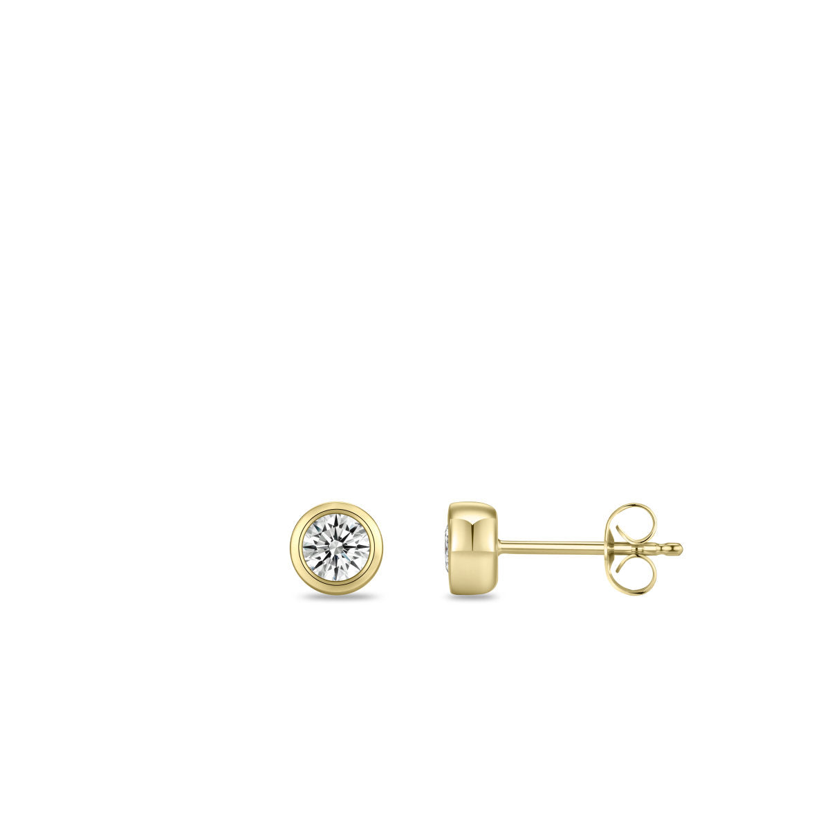 Gisser Oorbellen 14K Geelgoud Lab grown diamant – VGLE002/4 – foto 3
