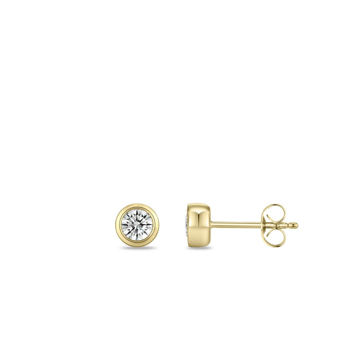 Gisser Oorbellen 14K Geelgoud Lab grown diamant – VGLE002/5 – foto 3
