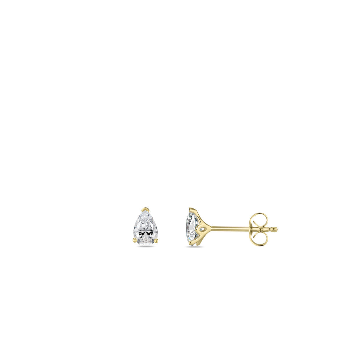 Gisser Oorbellen 14K Geelgoud Lab grown diamant – VGLE003/5 – foto 3