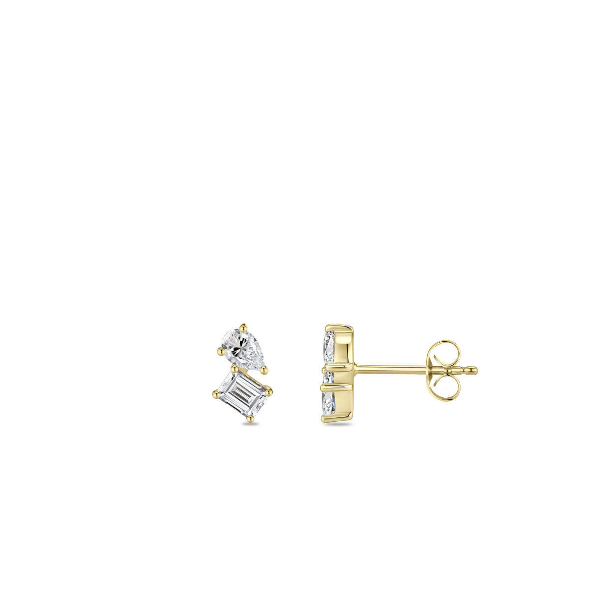 Gisser Oorbellen 14K Geelgoud Lab grown diamant – VGLE006 – foto 3