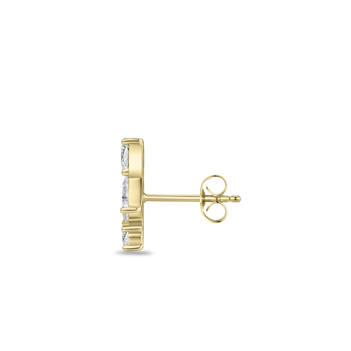 Gisser Oorbellen 14K Geelgoud Lab grown diamant – VGLE008 – foto 2