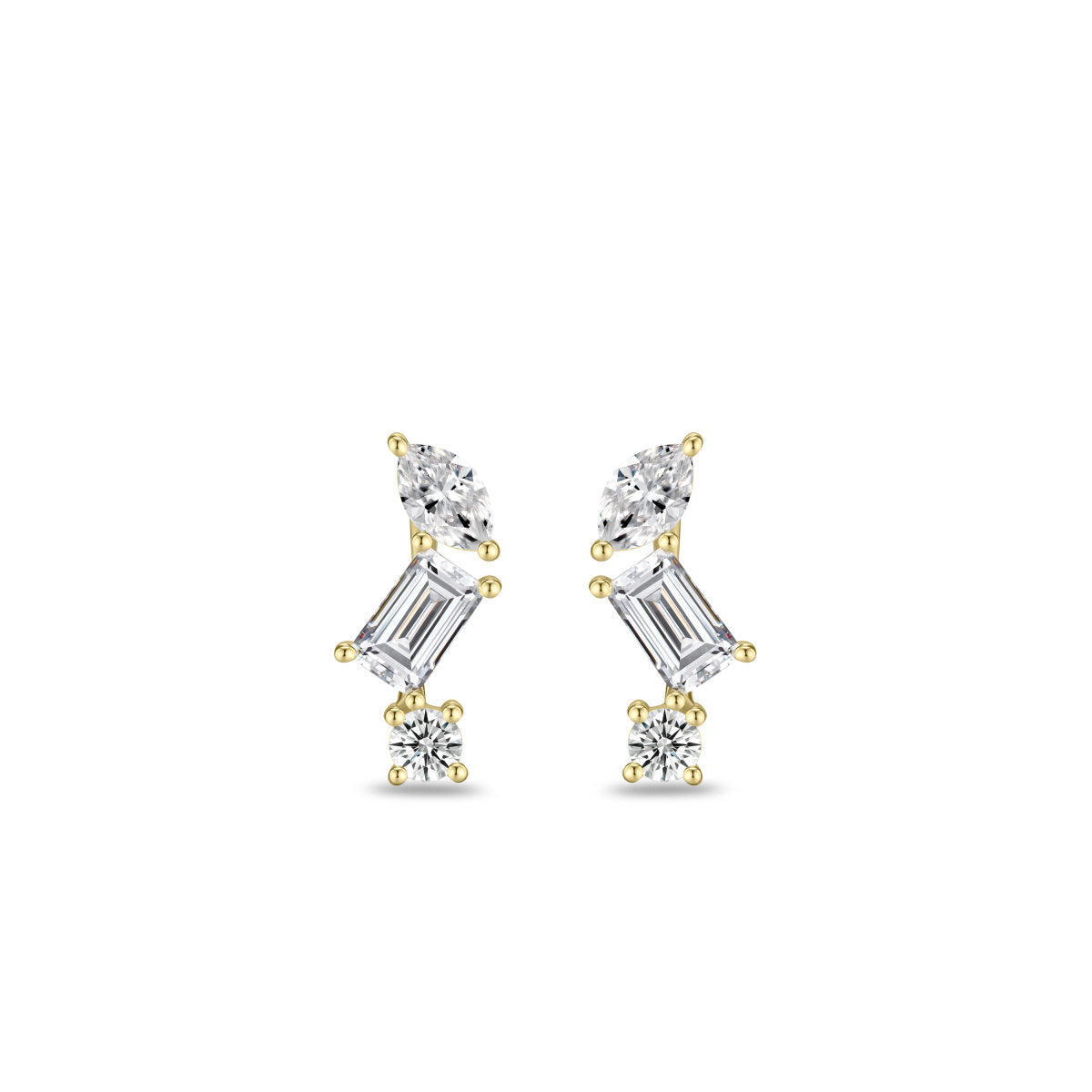 Gisser Oorbellen 14K Geelgoud Lab grown diamant – VGLE008