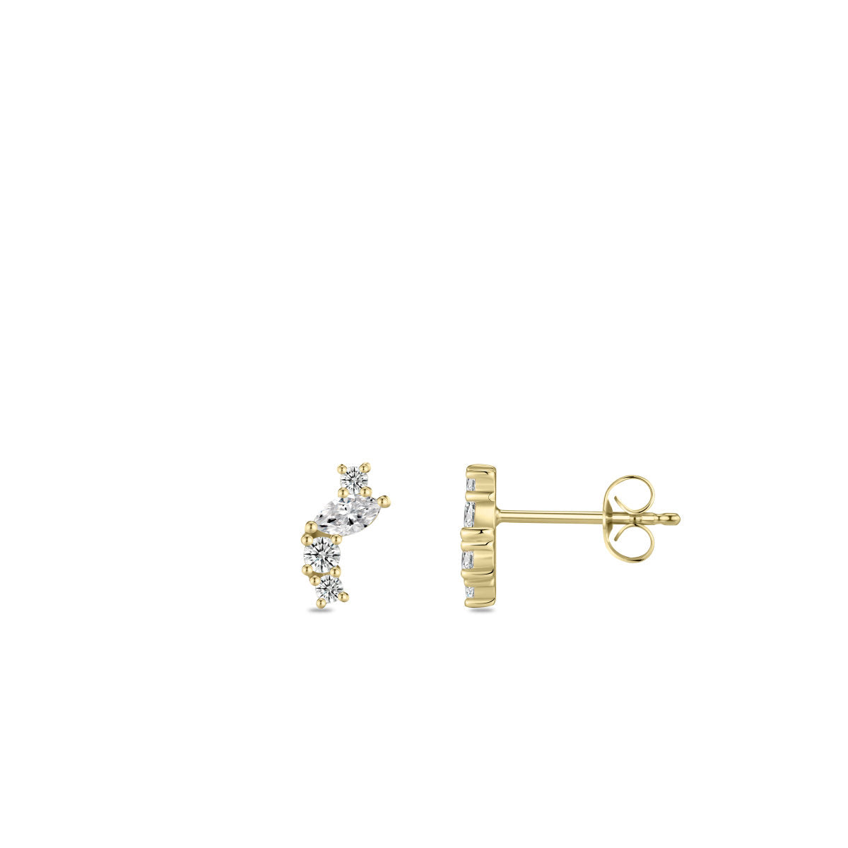 Gisser Oorbellen 14K Geelgoud Lab grown diamant – VGLE009 – foto 3