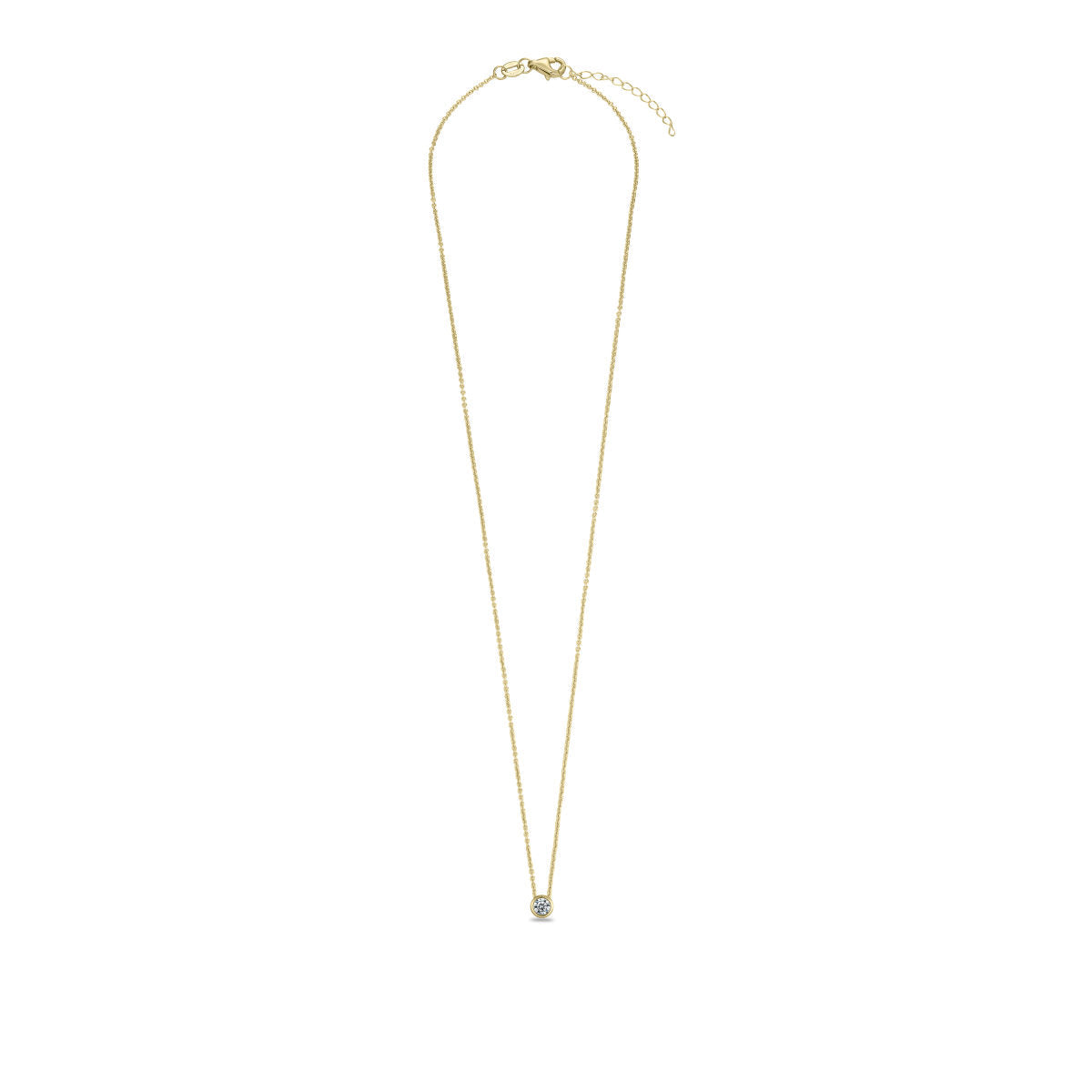 Gisser Ketting 14K Geelgoud Lab grown diamant 42+3 cm – VGLN003/3 – foto 2