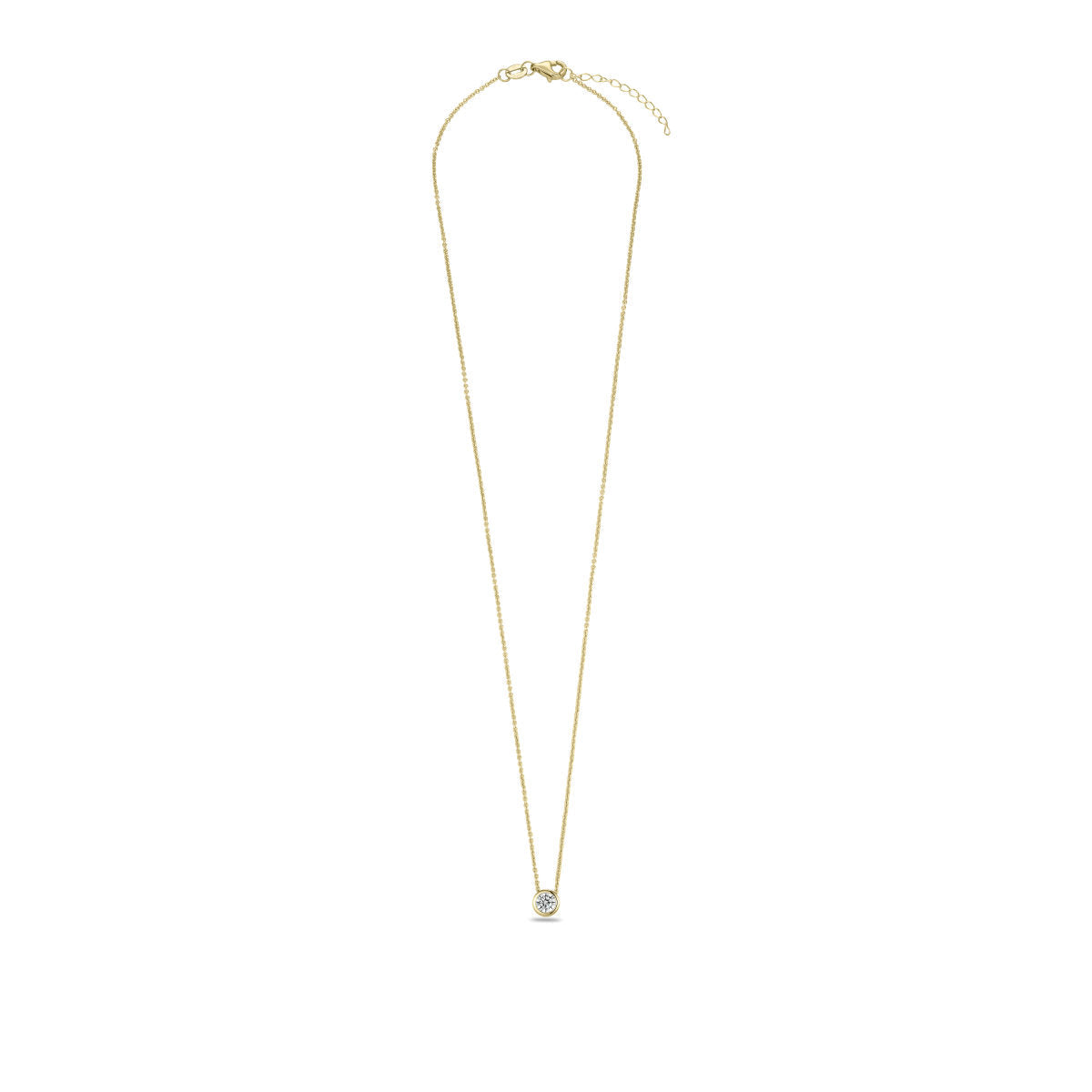 Gisser Ketting 14K Geelgoud Lab grown diamant 42+3 cm – VGLN003/4 – foto 2