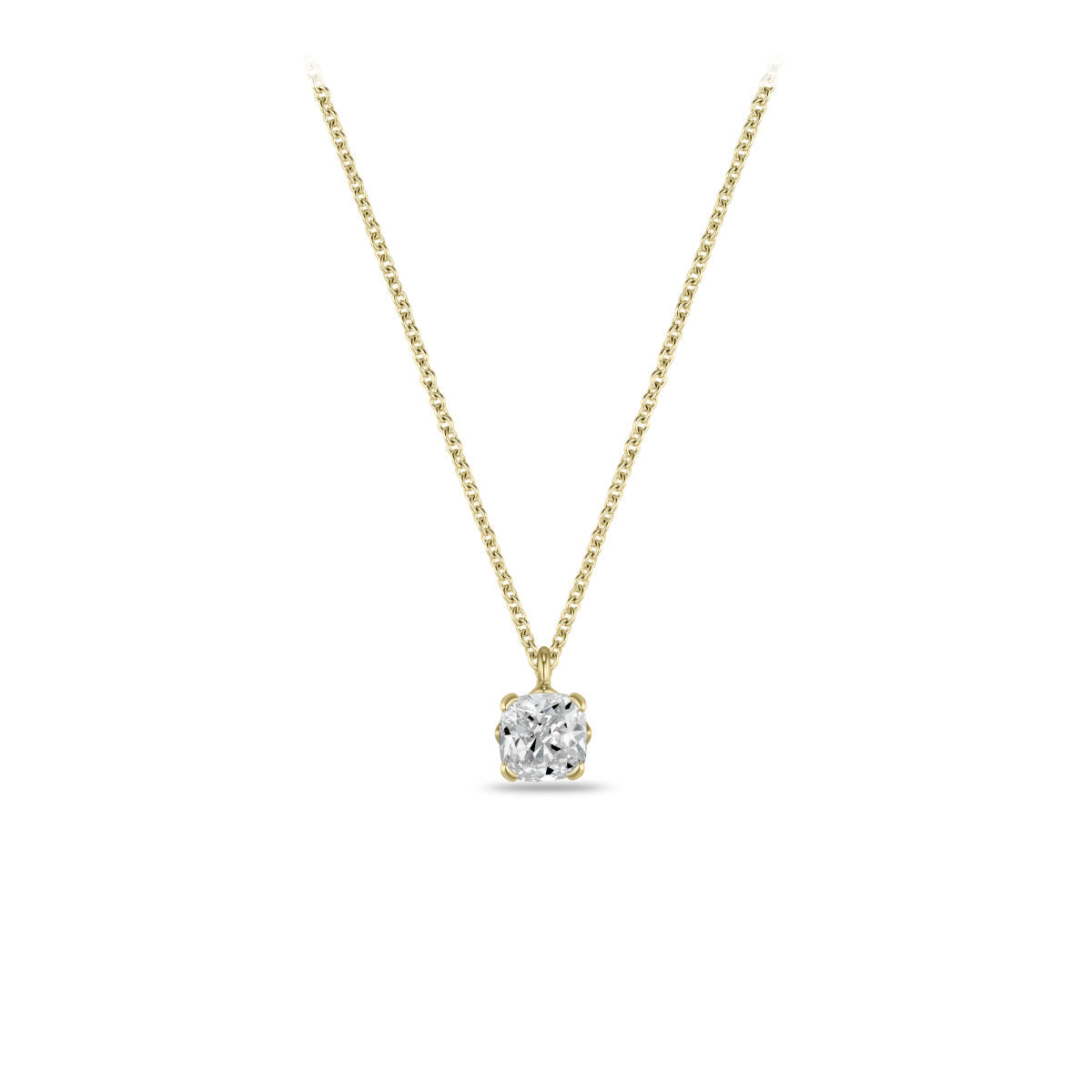 Gisser Ketting 14K Geelgoud Lab grown diamant 42+3 cm – VGLN004/4
