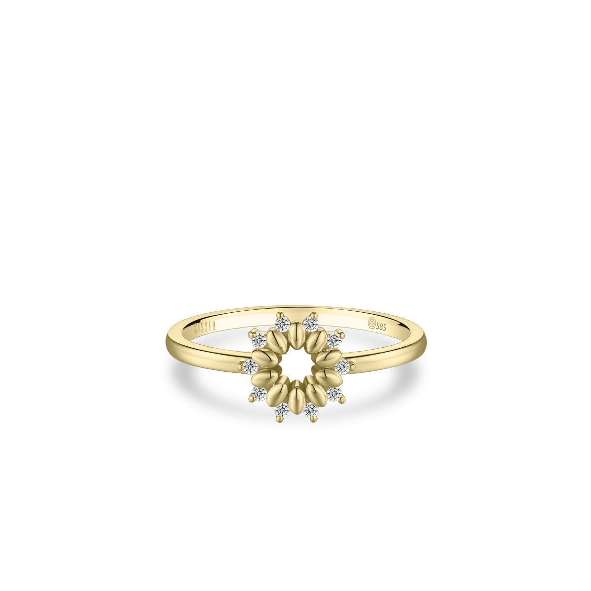 Gisser Ring 14K Geelgoud Lab grown diamant – VGLR001 – foto 2