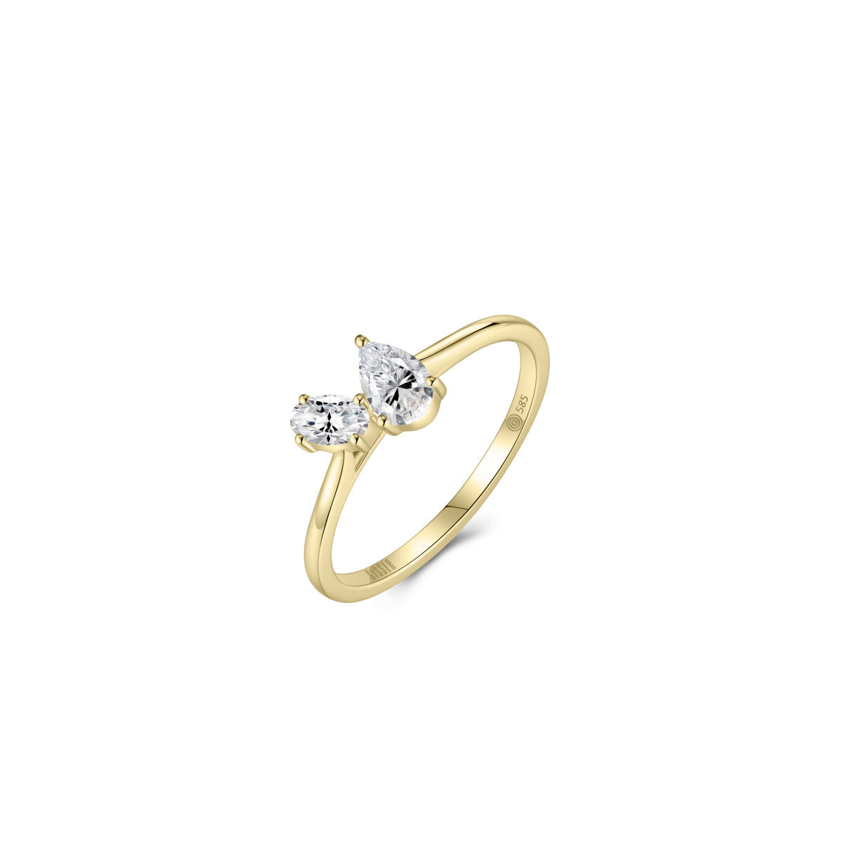 Gisser Ring 14K Geelgoud Lab grown diamant – VGLR004