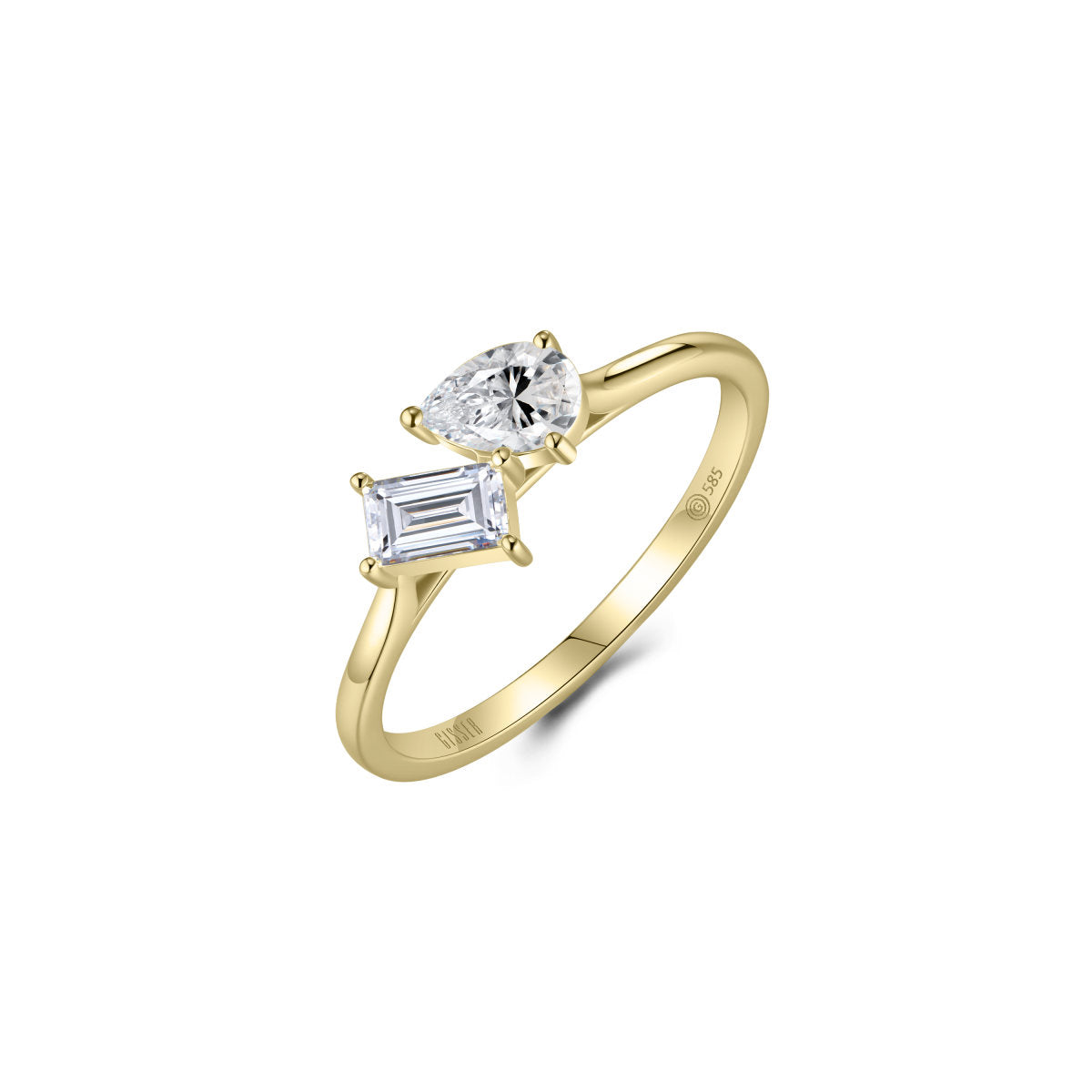Gisser Ring 14K Geelgoud Lab grown diamant – VGLR005