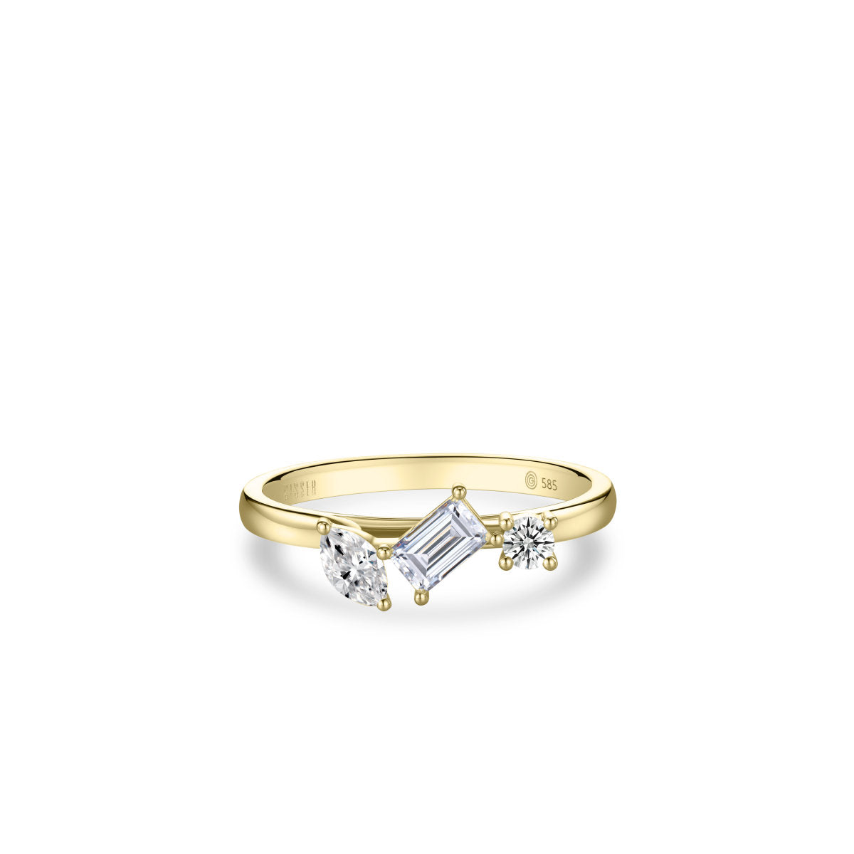 Gisser Ring 14K Geelgoud Lab grown diamant – VGLR007 – foto 2