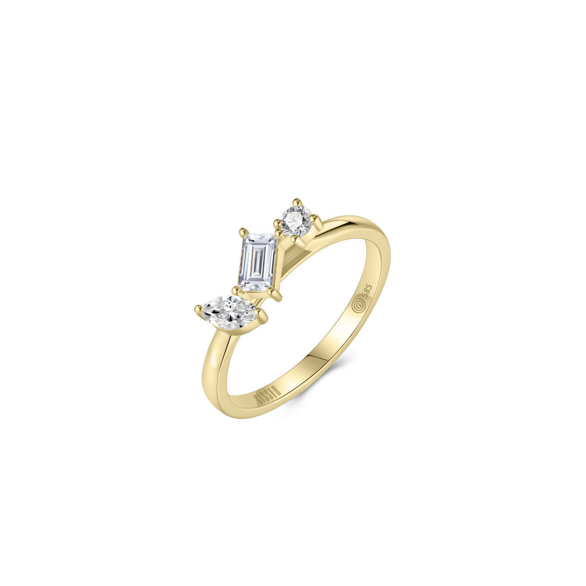 Gisser Ring 14K Geelgoud Lab grown diamant – VGLR007