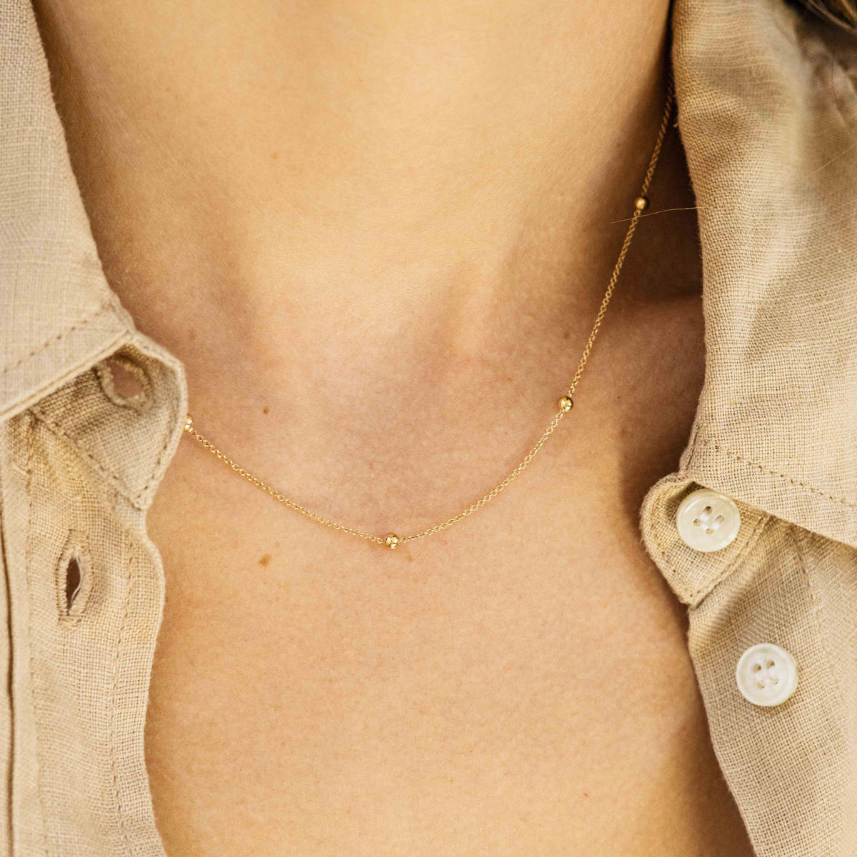 Gisser Ketting 14K Geelgoud 38+4 cm – VGN018 – foto 2