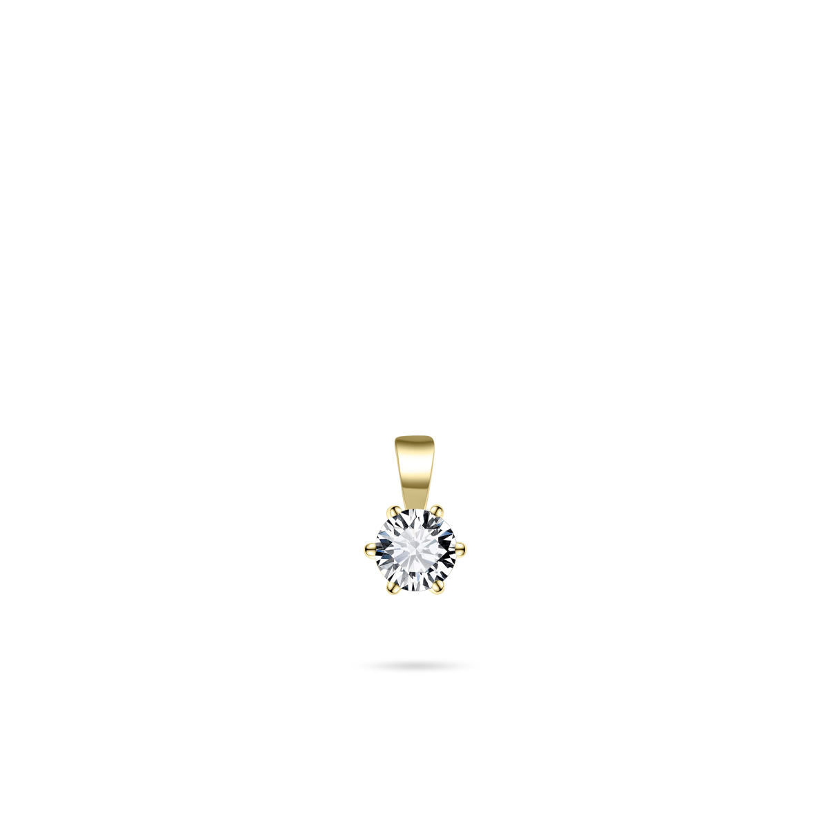 Gisser Hanger 14K Geelgoud Zirkonia Wit – VGP004/4