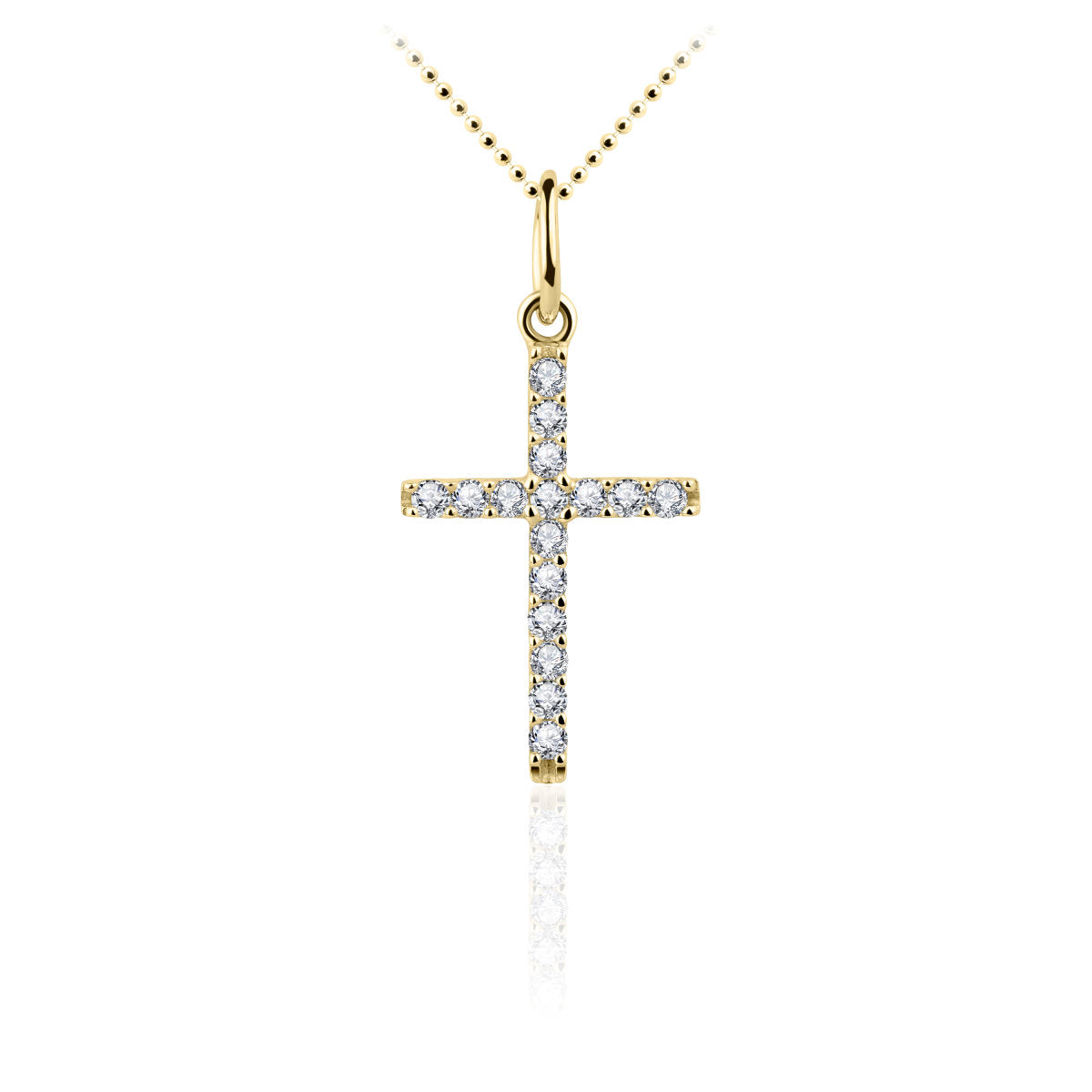 Gisser Hanger 14K Geelgoud Zirkonia Wit – VGP016