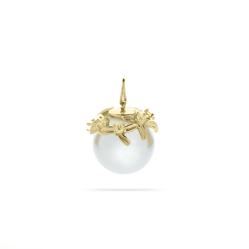 Gisser Hanger 14K Geelgoud Synthetische parel Wit – VGP032