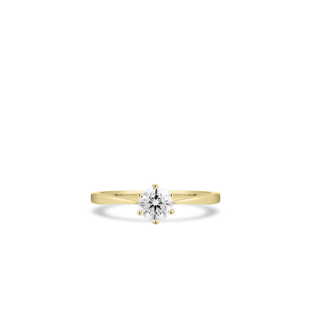 Gisser Ring 14K Geelgoud Zirkonia Wit – VGR003 – foto 2