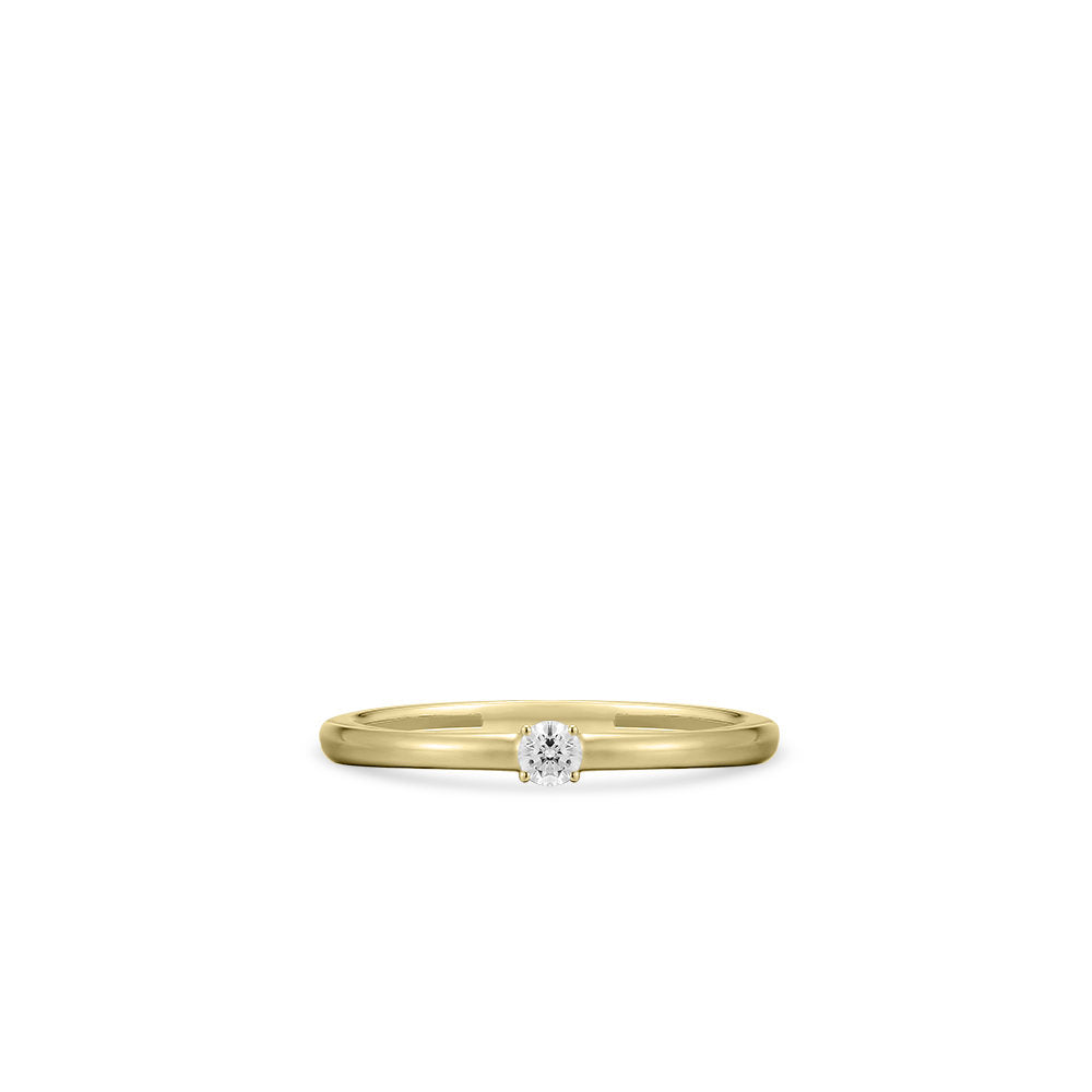Gisser Ring 14K Geelgoud Zirkonia Wit – VGR013 – foto 2