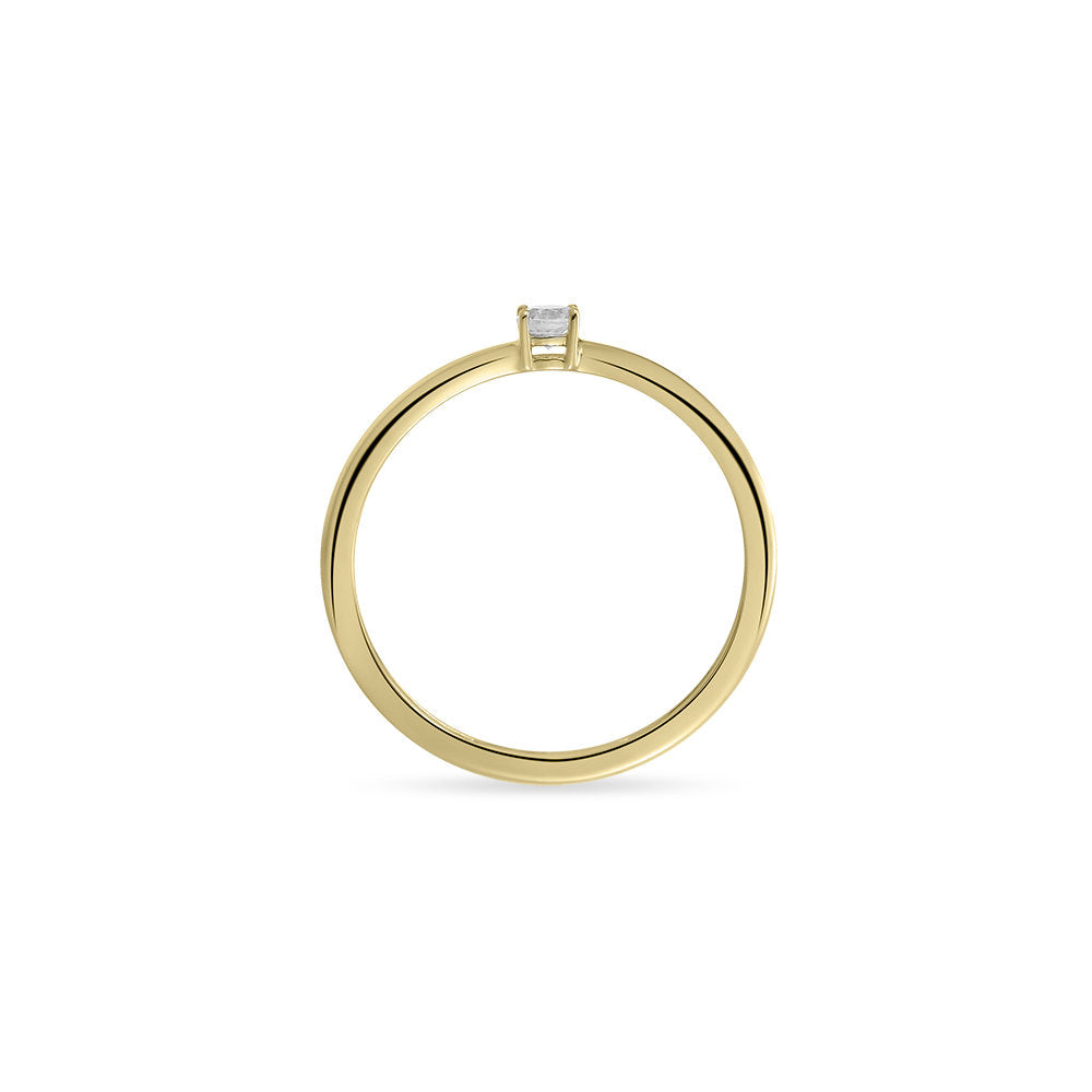 Gisser Ring 14K Geelgoud Zirkonia Wit – VGR013 – foto 4