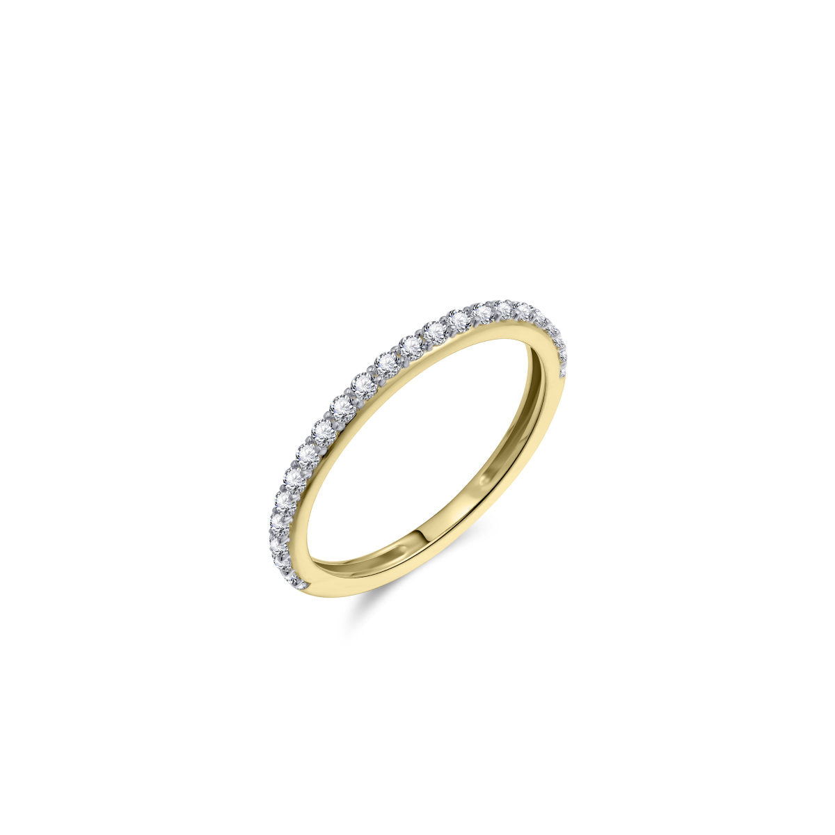 Gisser Ring 14K Geelgoud Zirkonia Wit – VGR019