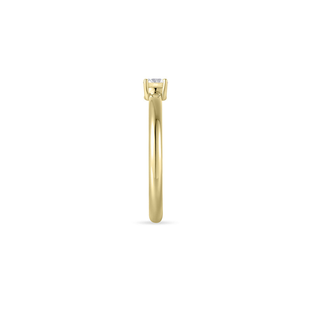 Gisser Ring 14K Geelgoud Zirkonia Wit – VGR028 – foto 3