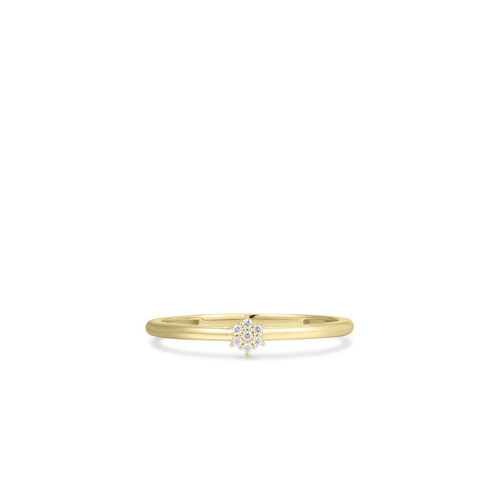 Gisser Ring 14K Geelgoud Zirkonia Wit – VGR032 – foto 2