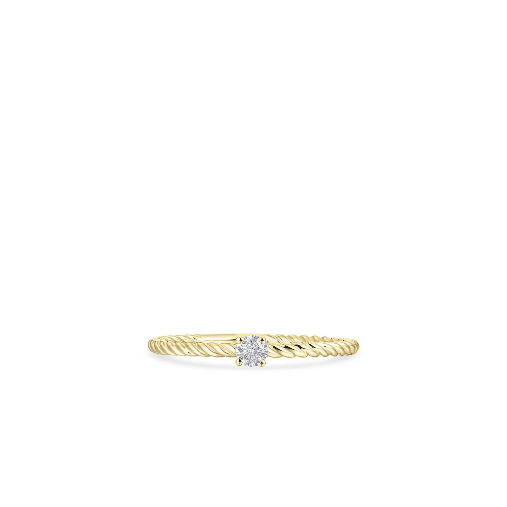 Gisser Ring 14K Geelgoud Zirkonia Wit – VGR033 – foto 2