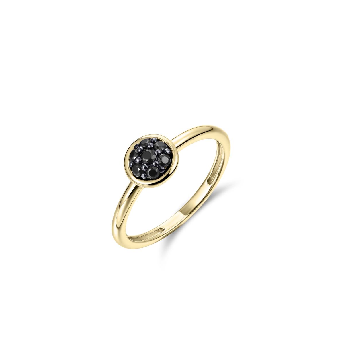 Gisser Ring 14K Geelgoud Zirkonia Zwart – VGR050Z