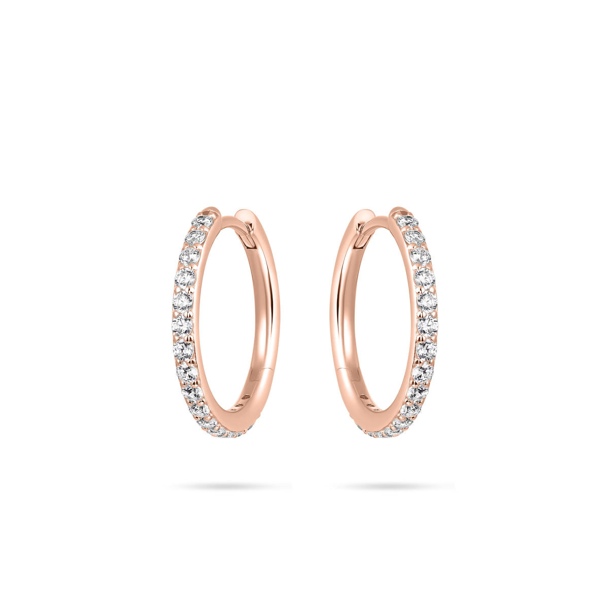 Gisser Oorbellen 14K Roségoud Zirkonia Wit – VRKCK2/20
