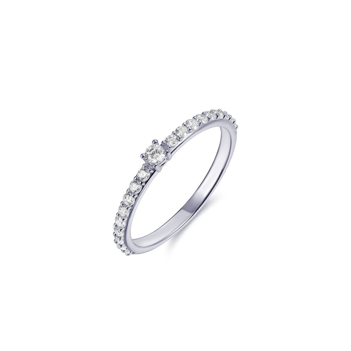 Gisser Ring 14K Witgoud Diamant Wit – VWDR005
