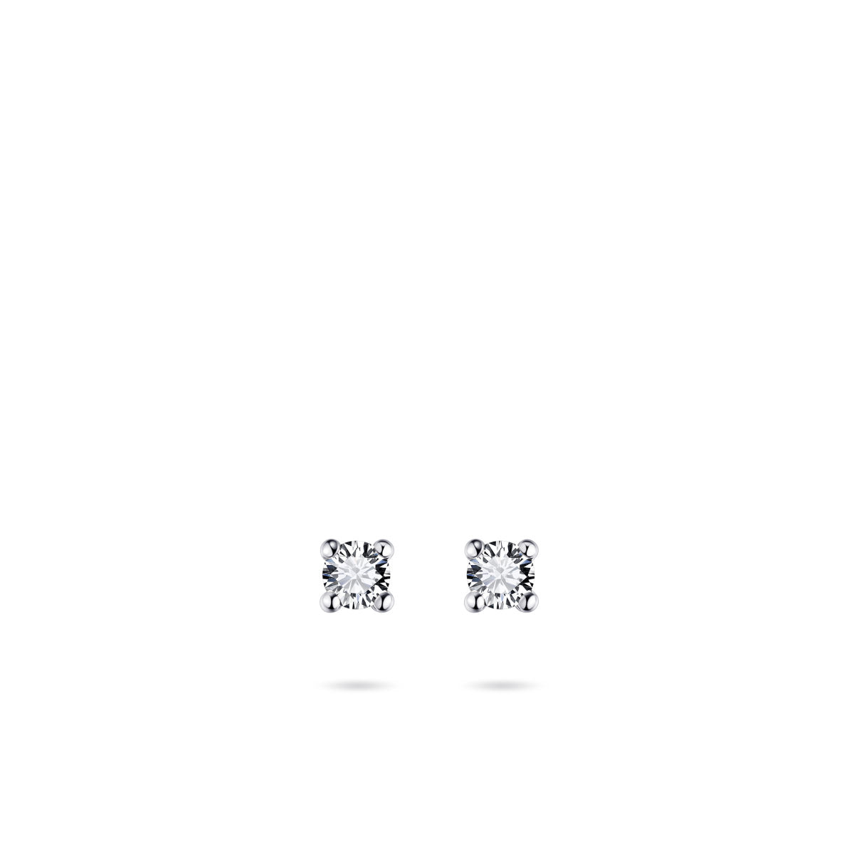 Gisser Oorbellen 14K Witgoud Zirkonia Wit – VWE001/4