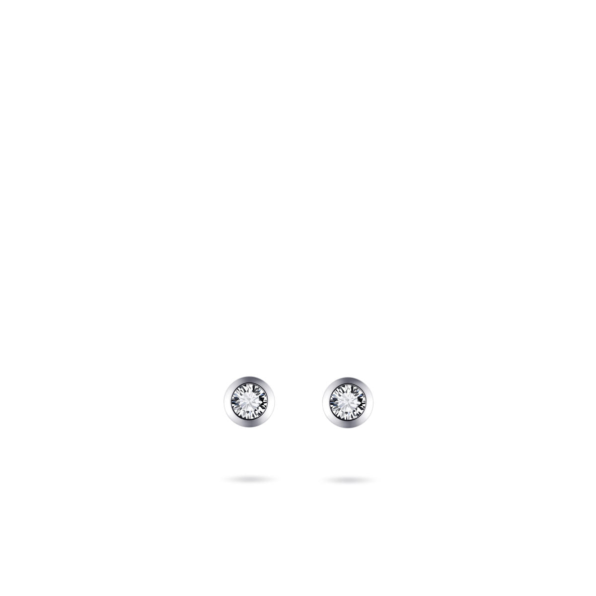 Gisser Oorbellen 14K Witgoud Zirkonia Wit – VWE003/2.5