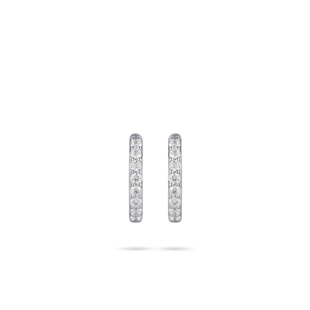 Gisser Oorbellen 14K Witgoud Zirkonia Wit – VWKCK2/15 – foto 2