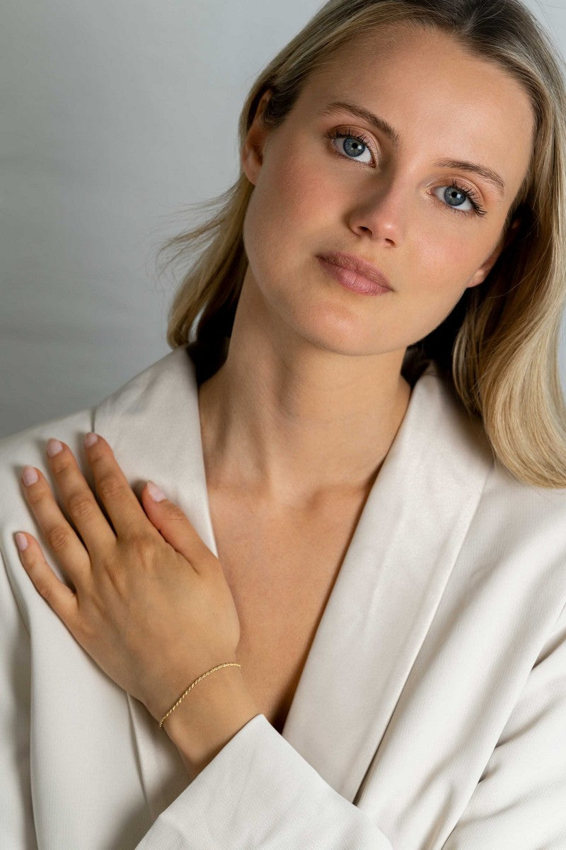 ZINZI Gold 14 krt gouden koord armband 1,6mm breed, lengte 17-19cm ZGA398 - PansiteNederland.nl