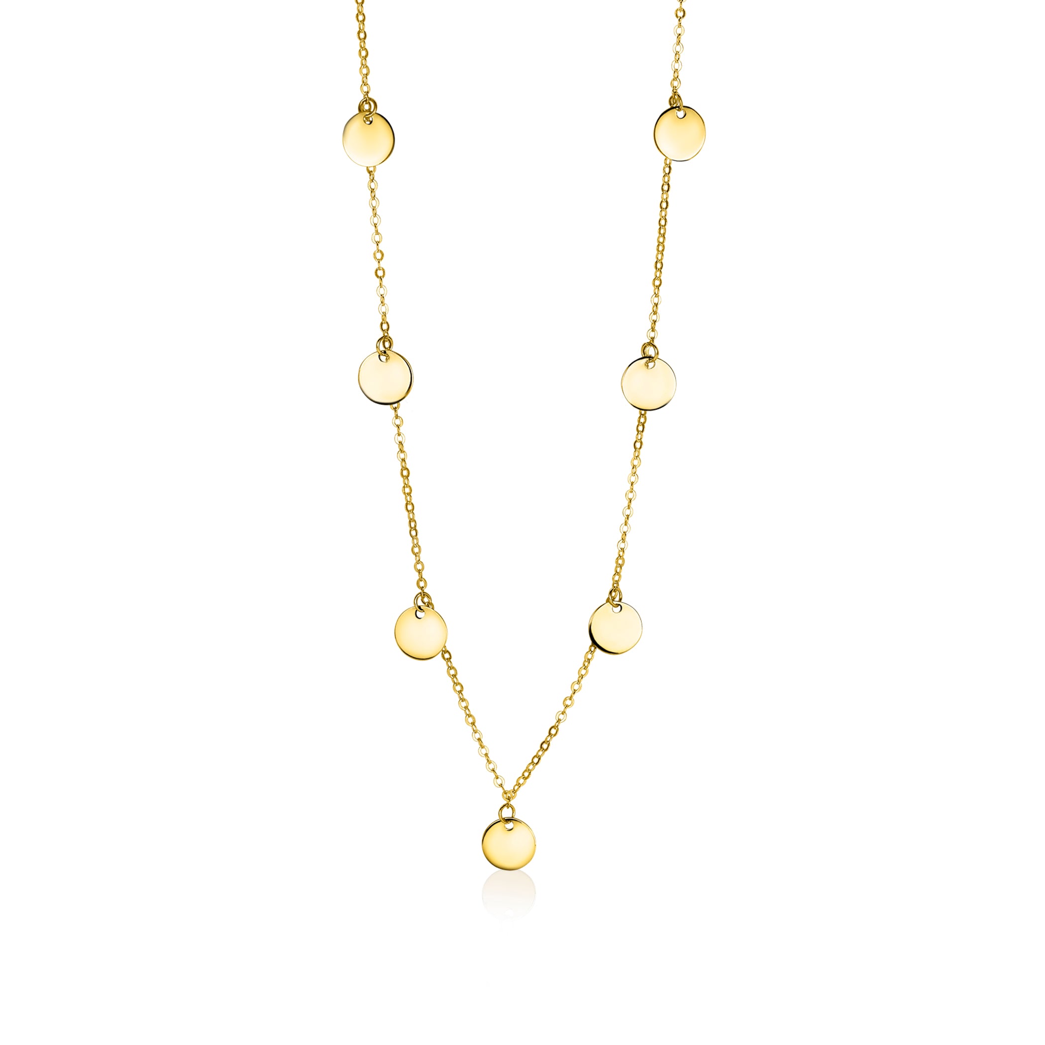 ZINZI 14K Gouden Ketting ZGC167 43-45 cm zilver