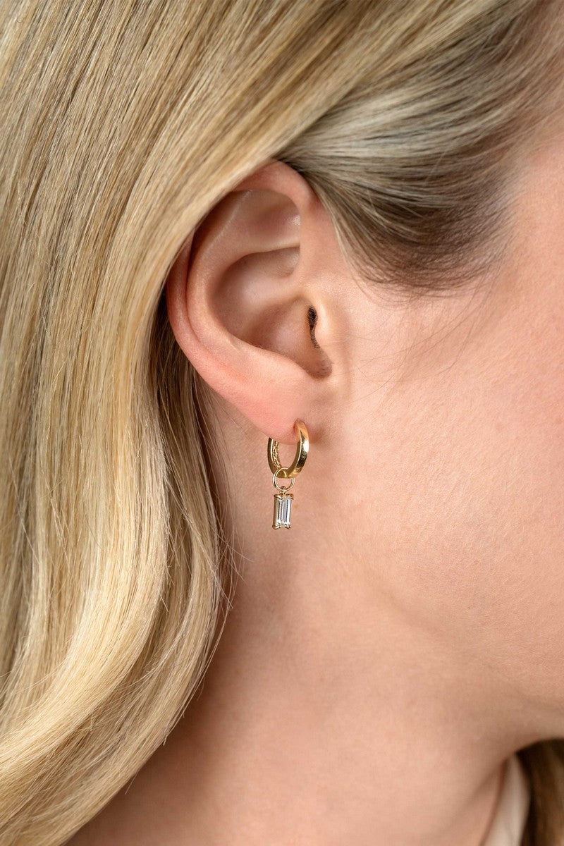 ZINZI 14K Gouden Oorbedels met Witte Zirkonia ZGCH424