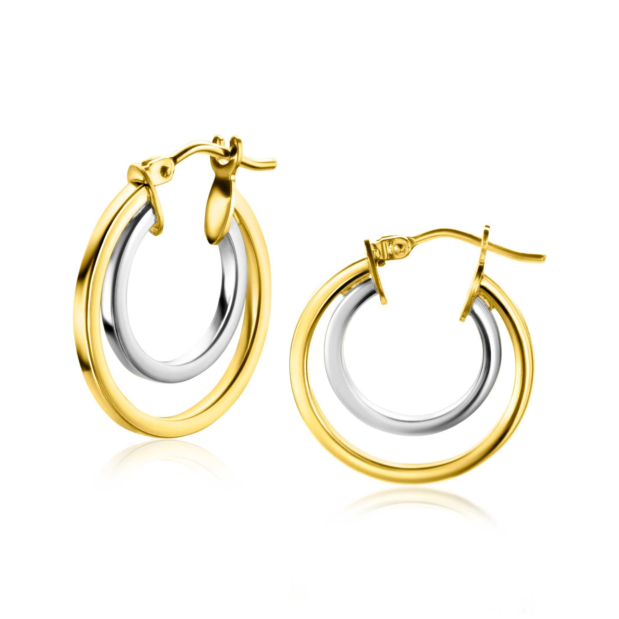 ZINZI 14K Gouden Oorbellen ZGO335 18mm