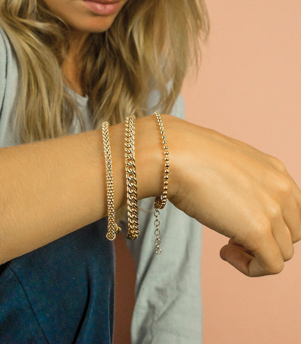 ZINZI Verguld Zilveren Armband 19cm geel - ZIA1057G